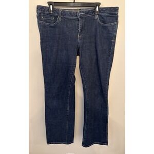 Converse One Star Bootcut Jeans Womens 14 Denim Dark Wash Stretch‎ Wide Leg